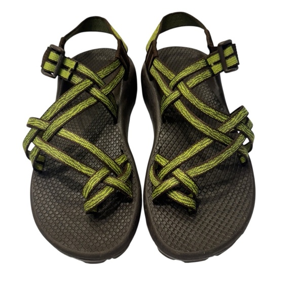 Chaco Z/Cloud X2 Unaweep Green Strappy Sandals, Size 6 - Picture 1 of 7